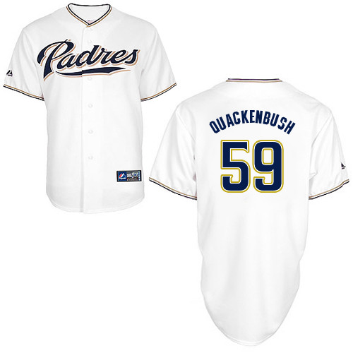 Kevin Quackenbush #59 Youth Baseball Jersey-San Diego Padres Authentic Home White Cool Base MLB Jersey
